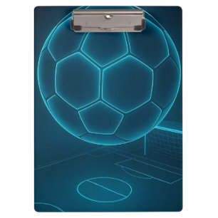 Porte-bloc Neon Futuristic Soccer Field Art
