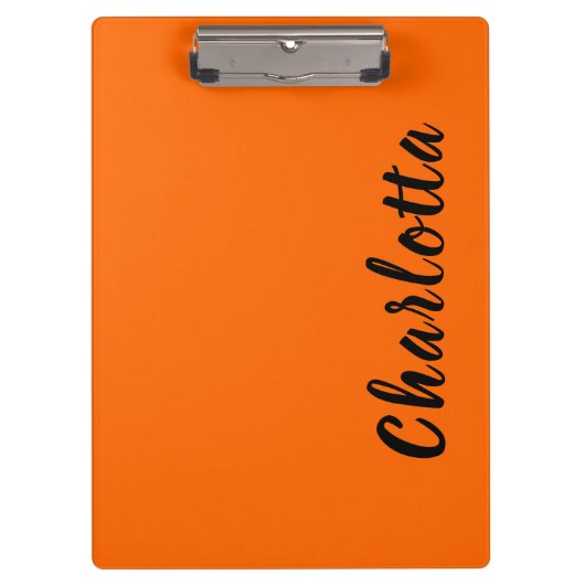 Porte-bloc Neon Sunset Orange Solide Couleur Personnalisée (Devant)