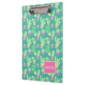 Porte-bloc Neon Watercolor Cactus In Pot Pattern (Gauche)