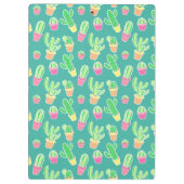 Porte-bloc Neon Watercolor Cactus In Pot Pattern (Dos)