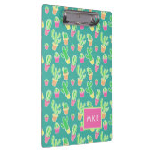 Porte-bloc Neon Watercolor Cactus In Pot Pattern (Swatch)