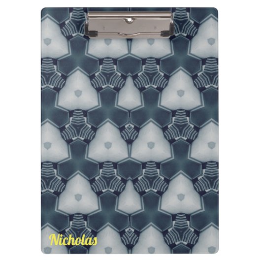 Porte-bloc NICHOLAS ~ Muet gris et blanc design original (Devant)