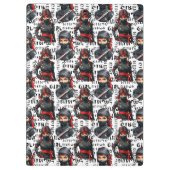 Porte-bloc Ninja Girls Anime With Text Pattern Design (Dos)