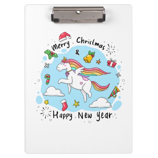 Porte-bloc Noël à la licorne (Devant)