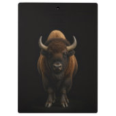 Porte-bloc noir 4 Luxe, Bison d'Amérique (Dos)