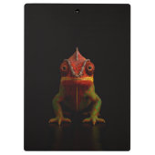 Porte-bloc noir 4 Luxe, caméléon panthère (Dos)