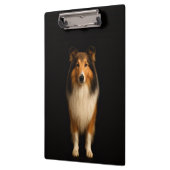 Porte-bloc noir 4 Luxe, chien Collie loyal (Gauche)