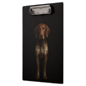 Porte-bloc noir 4 Luxe, chien Pointer allemand (Gauche)