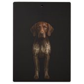 Porte-bloc noir 4 Luxe, chien Pointer allemand (Dos)