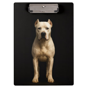 Porte-bloc noir 4 Luxe, Dogo Argentino audacieux