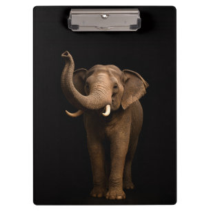 Porte-bloc noir 4 Luxe, éléphant majestueux