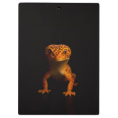 Porte-bloc noir 4 Luxe, Gecko léopard lézard (Dos)