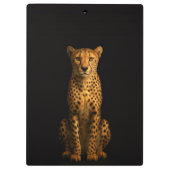 Porte-bloc noir 4 Luxe, guépard élégant (Dos)