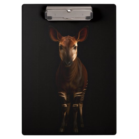 Porte-bloc noir 4 Luxe, Okapi de la forêt (Devant)