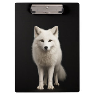 Porte-bloc noir 4 Luxe, Renard arctique ivoire