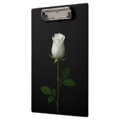 Porte-bloc noir 4 Luxe, Rose blanche pure (Gauche)