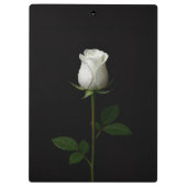 Porte-bloc noir 4 Luxe, Rose blanche pure (Dos)