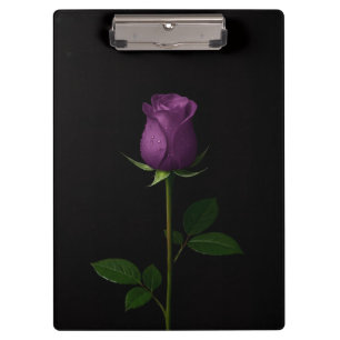 Porte-bloc noir 4 Luxe, Rose violette royale