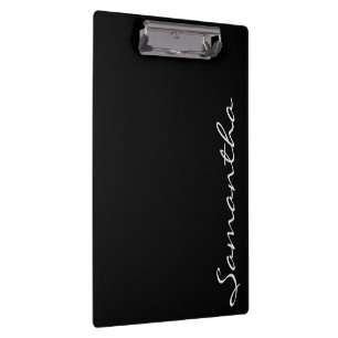 Porte-bloc noir à la mode chic moderne simple élégant de