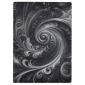 Porte-bloc Noir Blanc Gris Abstrait Moderne Simple Tourbillon (Dos)