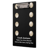 Porte-bloc Noir, Entraîneur De Baseball, Nom, Merci (Gauche)