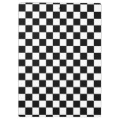 Porte-bloc Noir et blanc Checkered (Dos)