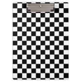 Porte-bloc Noir et blanc Checkered (Devant)