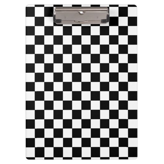 Porte-bloc Noir et blanc Checkered (Devant)