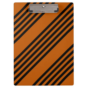 Porte-bloc Noir et brûlé orange cinq bandes motif