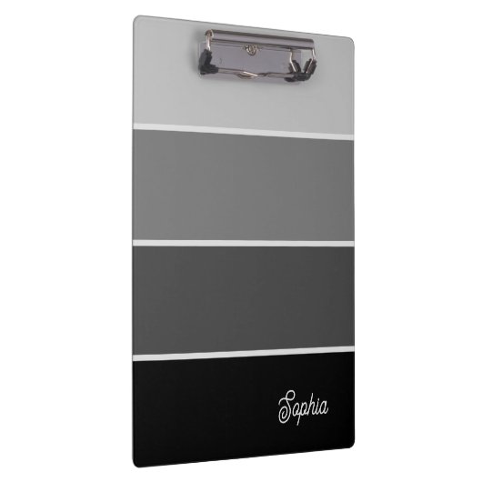 Porte-bloc Noir et gris | Ombre Stripes avec script (Swatch)