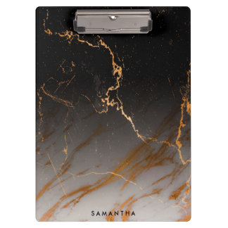 Porte-bloc Noir et Marbre blanc