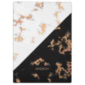 Porte-bloc Noir et Marbre blanc (Dos)