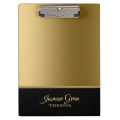 Porte-bloc Noir Et Or Design (Devant)