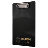 Porte-bloc Noir et or élégant (Gauche)