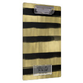 Porte-bloc Noir moderne & Brush or Brush Stroke Stripe Chic (Swatch)