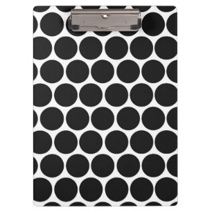 PORTE-BLOC NOIR MODERNE, POIS BLANCS