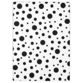 Porte-bloc Noir sur le Motif Polka blanc (Dos)