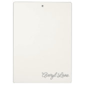 Porte-bloc Nom de calligraphie blanche de script blanc d'ivoi (Dos)