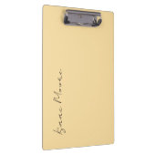 Porte-bloc Nom de calligraphie de script élégant uni crème be (Swatch)