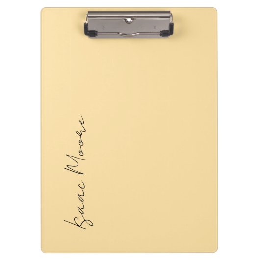 Porte-bloc Nom de calligraphie de script élégant uni crème be (Devant)