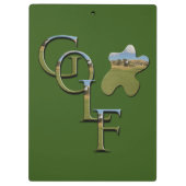 Porte-bloc Nom de golf interconnecté vert, Porte - bloc (Dos)