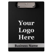 Porte-bloc Nom de l'entreprise Black and Silver Votre Modèle (Devant)