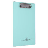 Porte-bloc Nom de monogramme girly écriture moderne sarcelle  (Swatch)