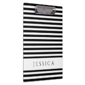 Porte-bloc Nom de motif rayé noir et blanc (Swatch)