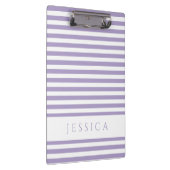 Porte-bloc Nom de motif rayé violet et blanc (Swatch)