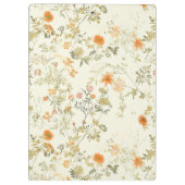 Porte-bloc Nom de recette de fleurs sauvages orange délicates (Dos)
