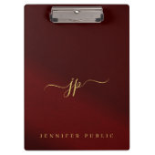 Porte-bloc Nom de script de calligraphie Monogramme de texte (Devant)