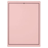 Porte-bloc Nom de script de monogramme rose pâle élégant (Dos)