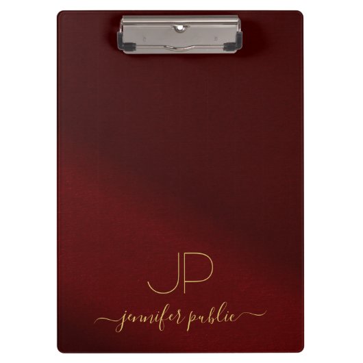 Porte-bloc Nom de script manuscrit élégant monogramme de text (Devant)