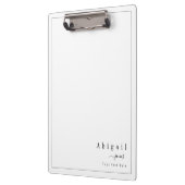 Porte-bloc Nom de script simple Personnalisé moderne (Gauche)